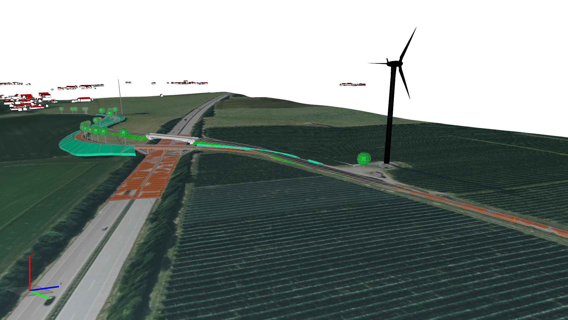 Neue Brücke über die A 14 bei Nossen