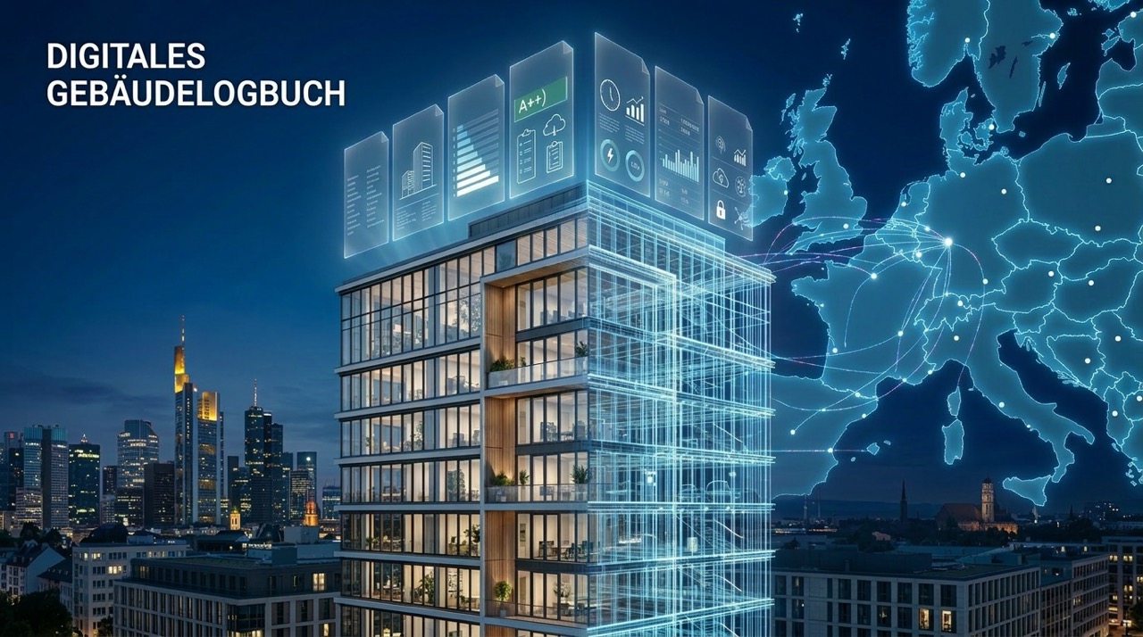 Symbolfoto digitales Gebäudelogbuch / Skyline Frankfurt a. M.